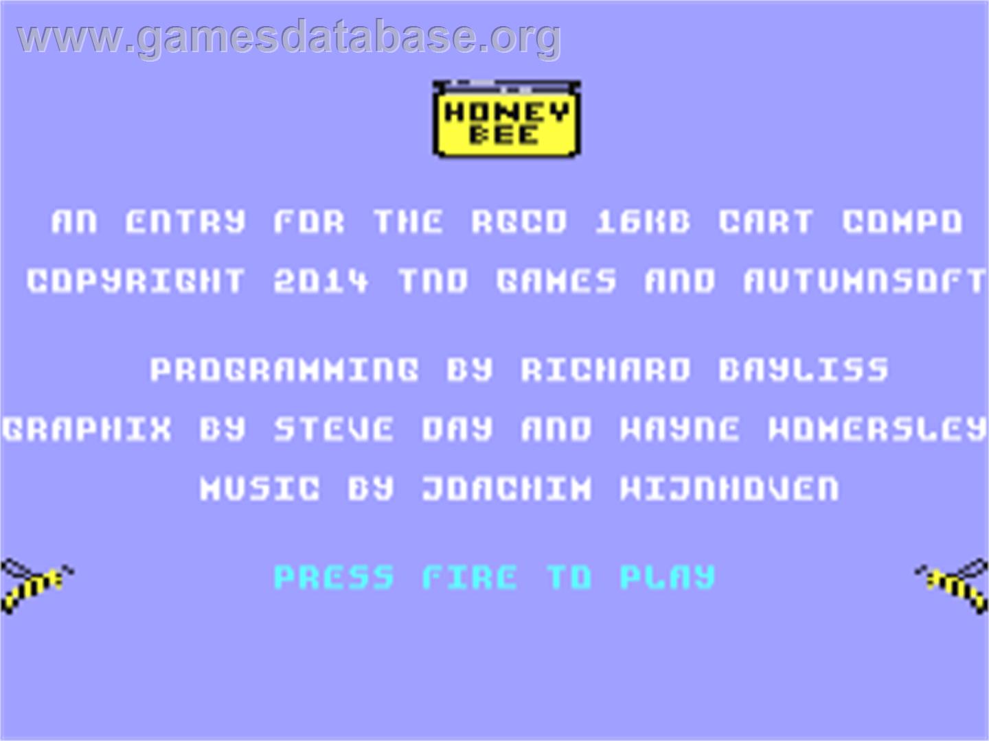 Honey Bee Redux - Commodore 64 - Artwork - Title Screen
