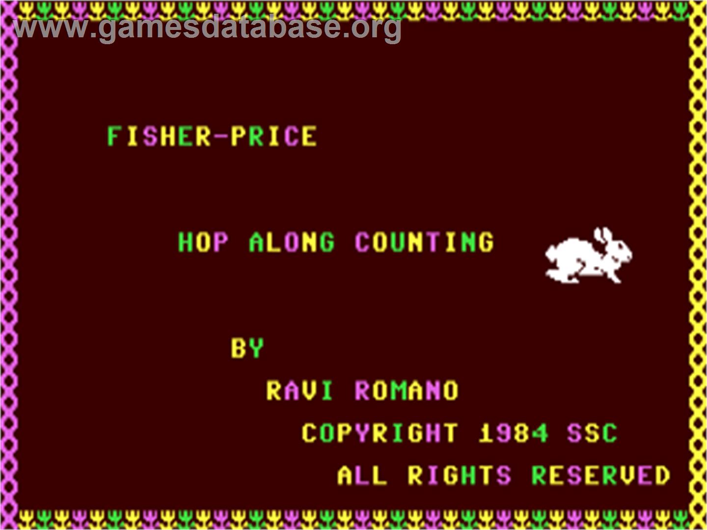 Hop Along Counting - Commodore 64 - Artwork - Title Screen