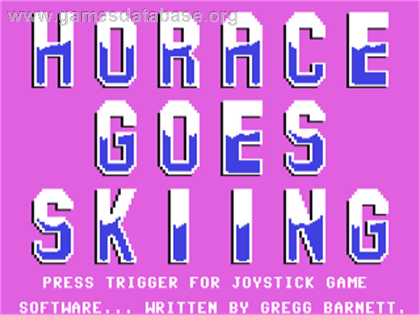 Horace Goes Skiing - Commodore 64 - Artwork - Title Screen