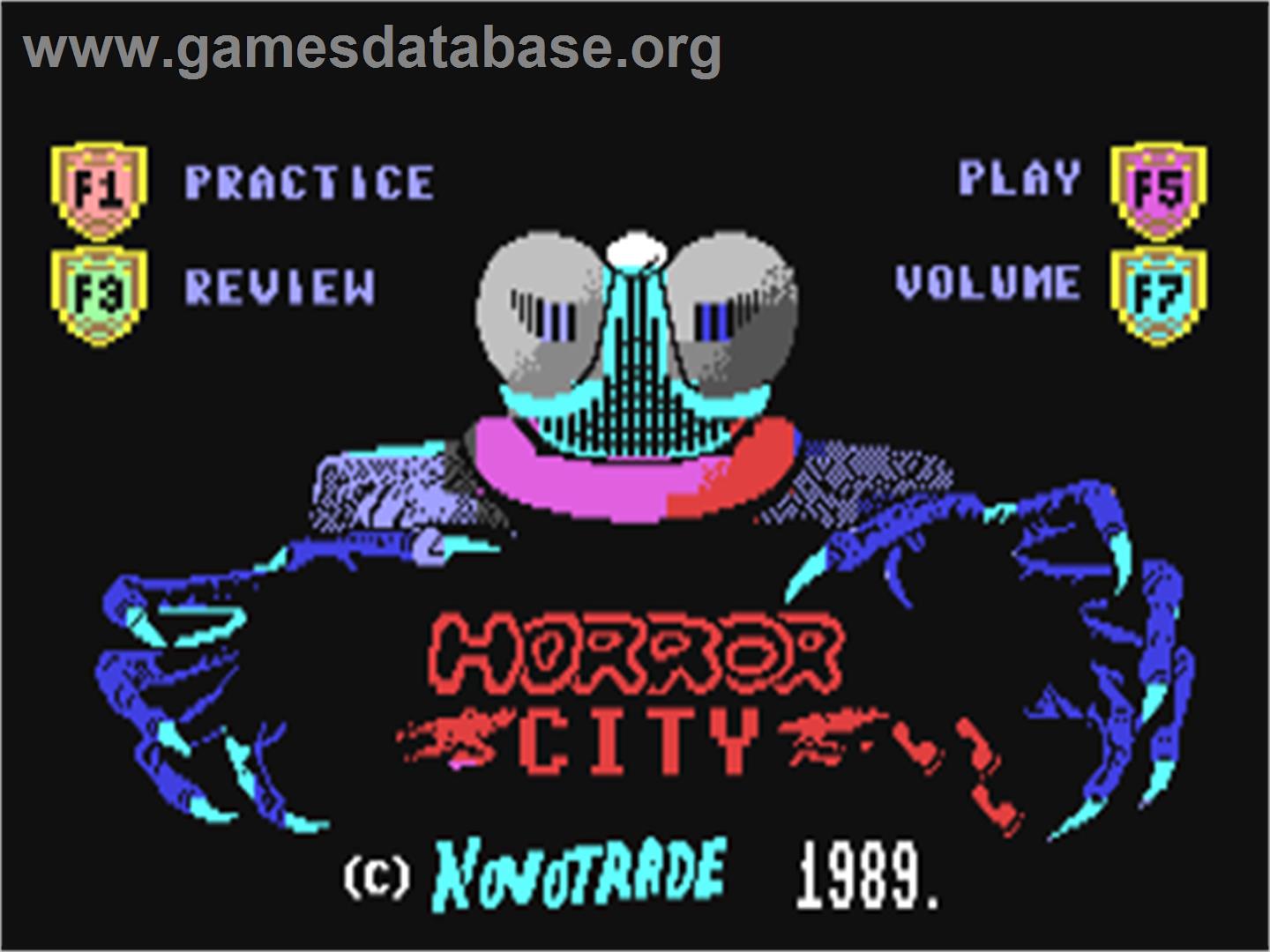 Horror City - Commodore 64 - Artwork - Title Screen