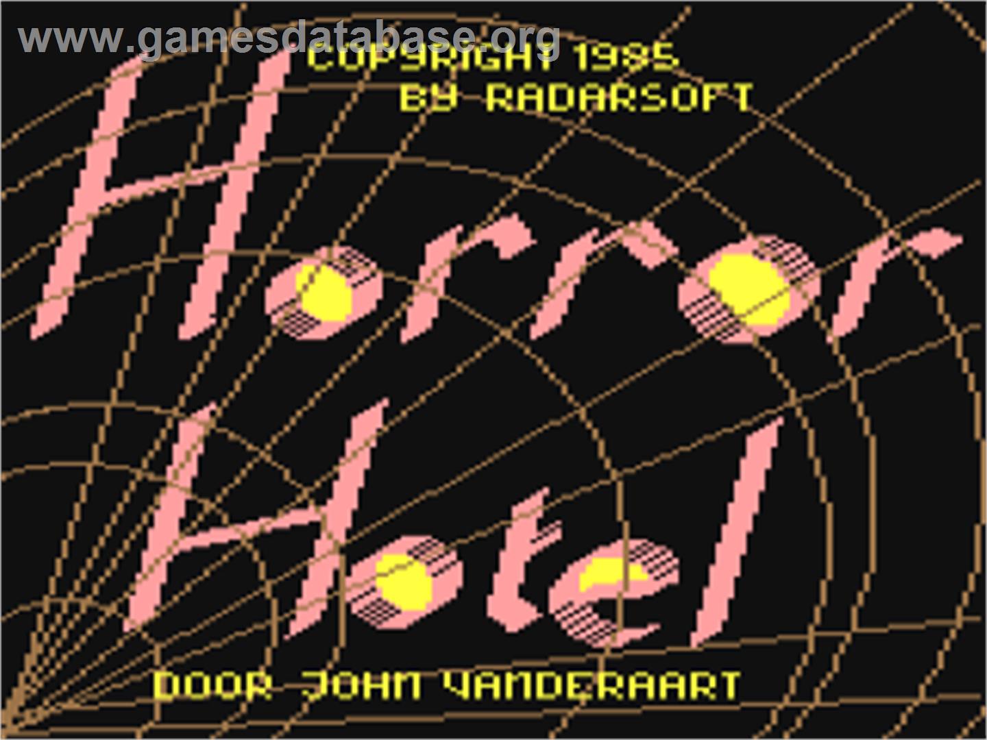 Horror Hotel - Commodore 64 - Artwork - Title Screen
