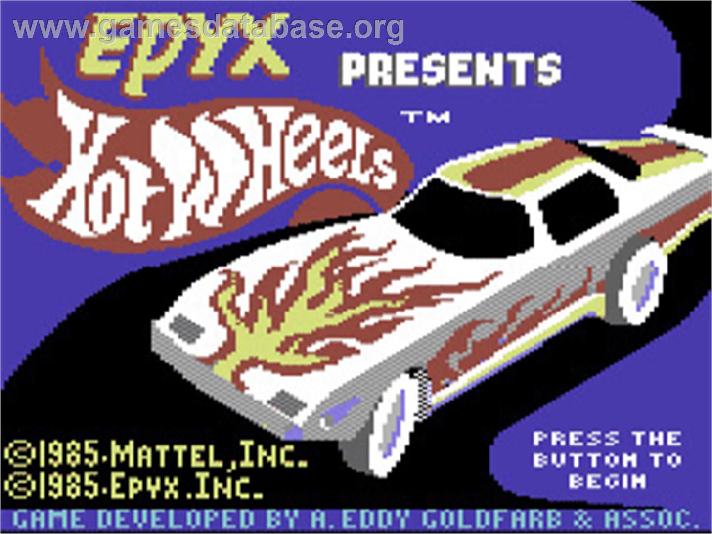 Hot Wheels - Commodore 64 - Artwork - Title Screen