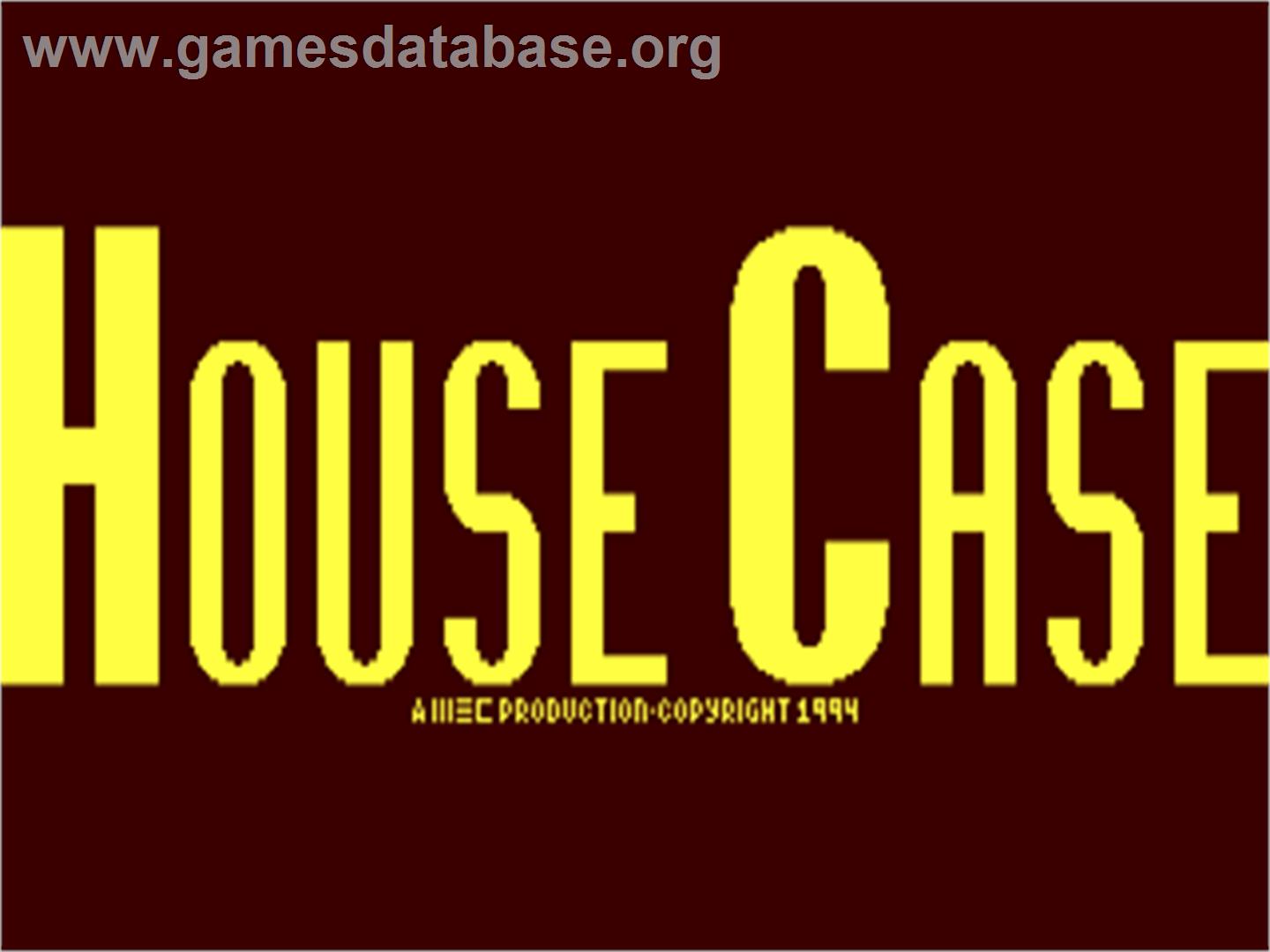 House Case - Commodore 64 - Artwork - Title Screen
