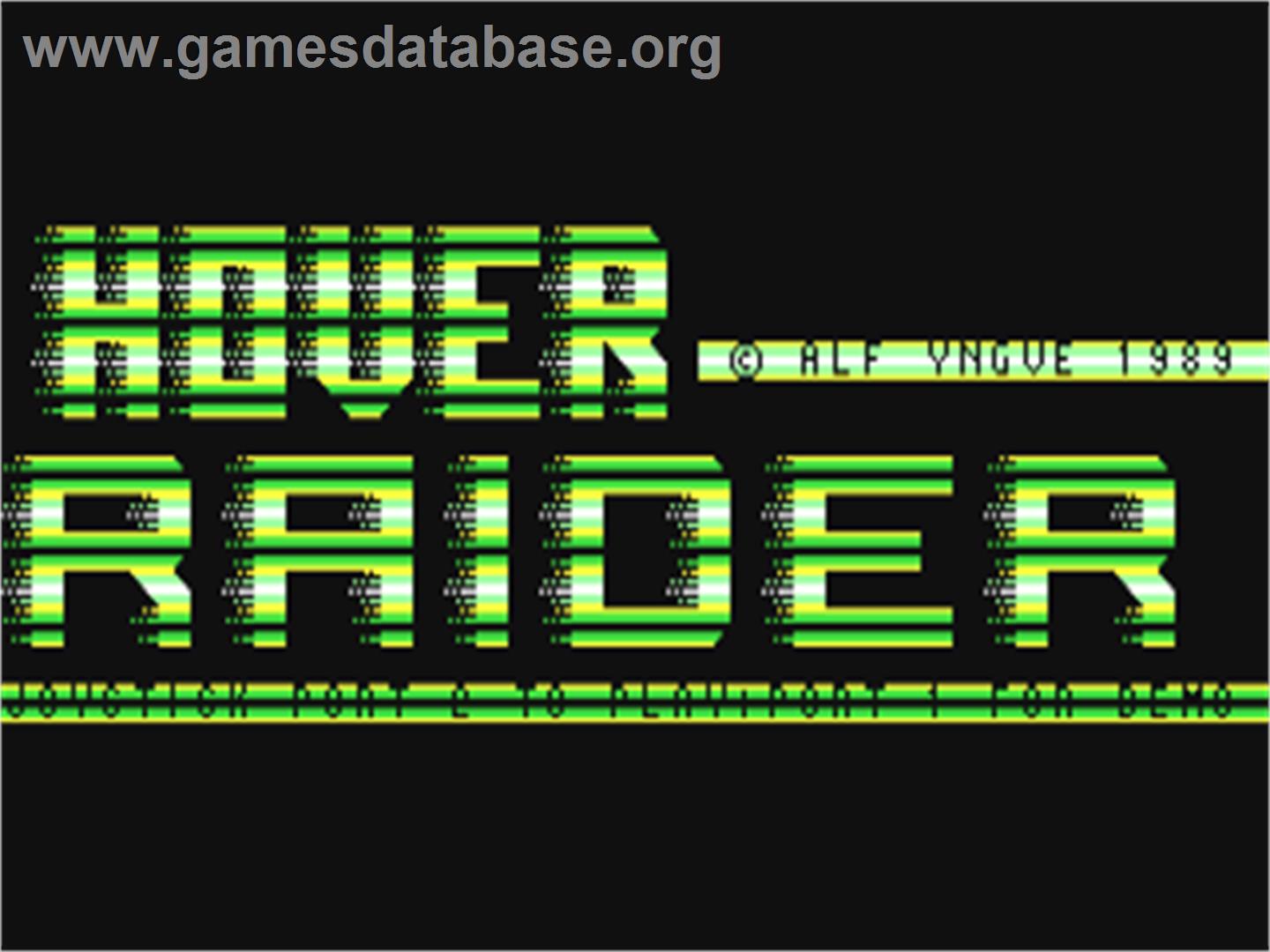 Hover Raider - Commodore 64 - Artwork - Title Screen