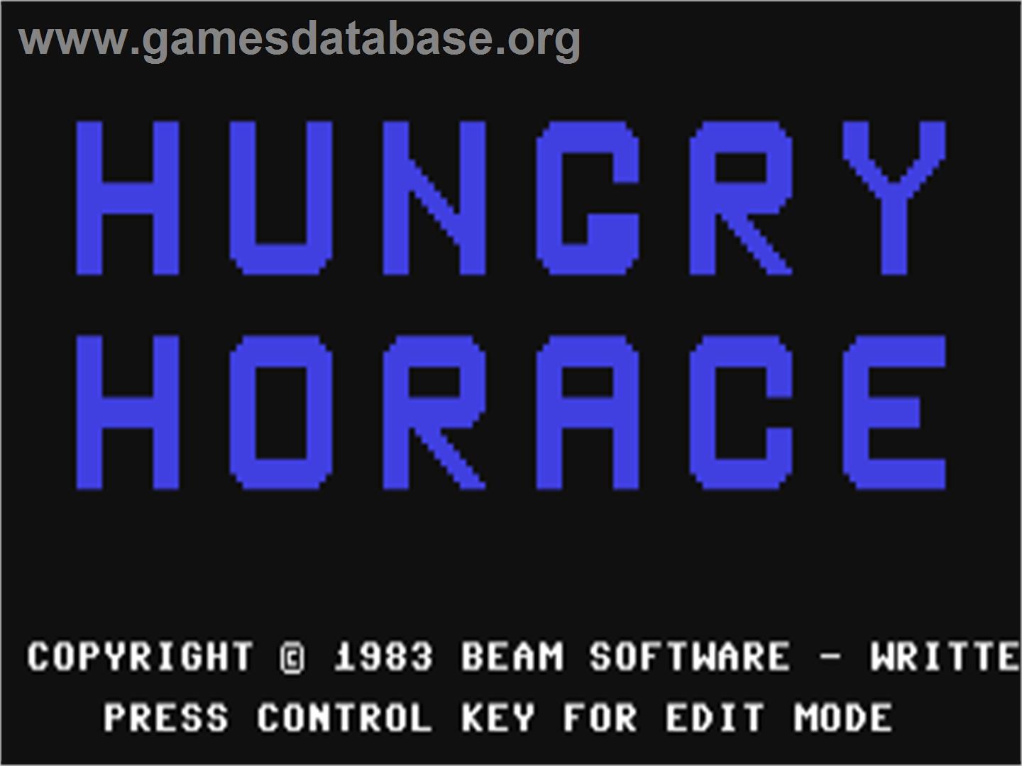 Hungry Horace - Commodore 64 - Artwork - Title Screen