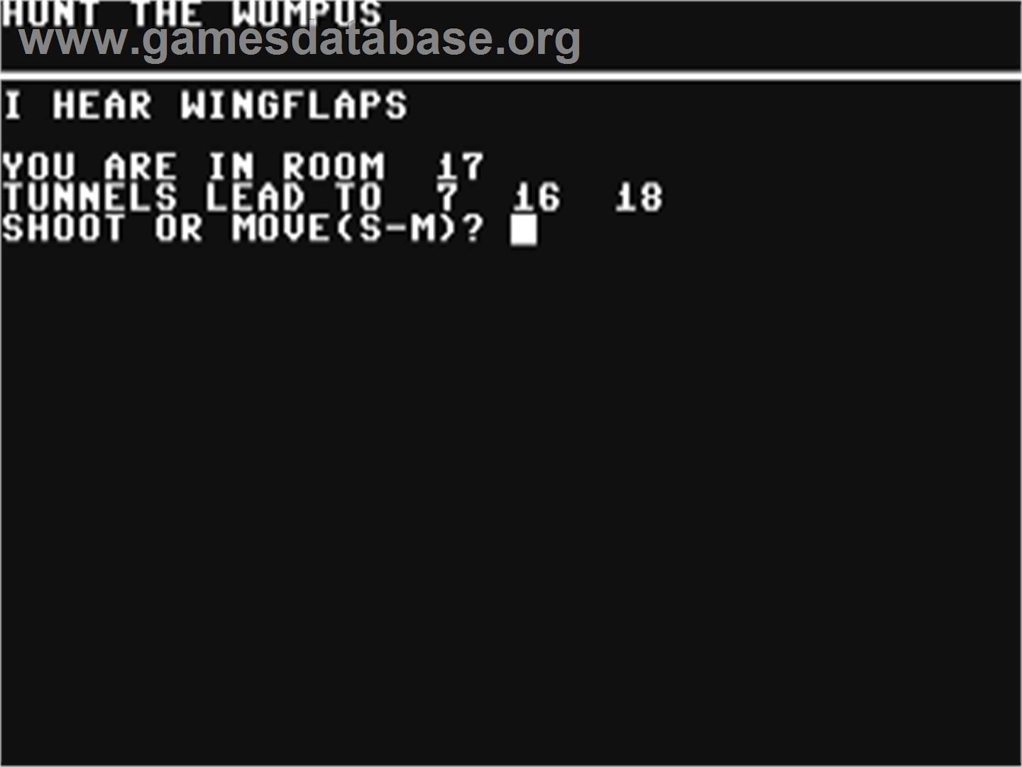 Hunt The Wumpus - Commodore 64 - Artwork - Title Screen