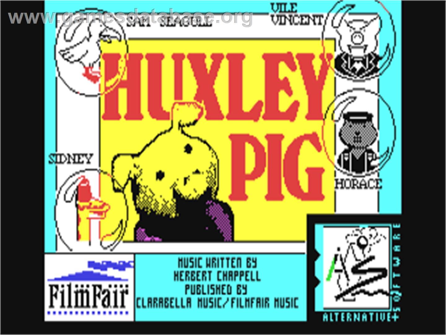 Huxley Pig - Commodore 64 - Artwork - Title Screen