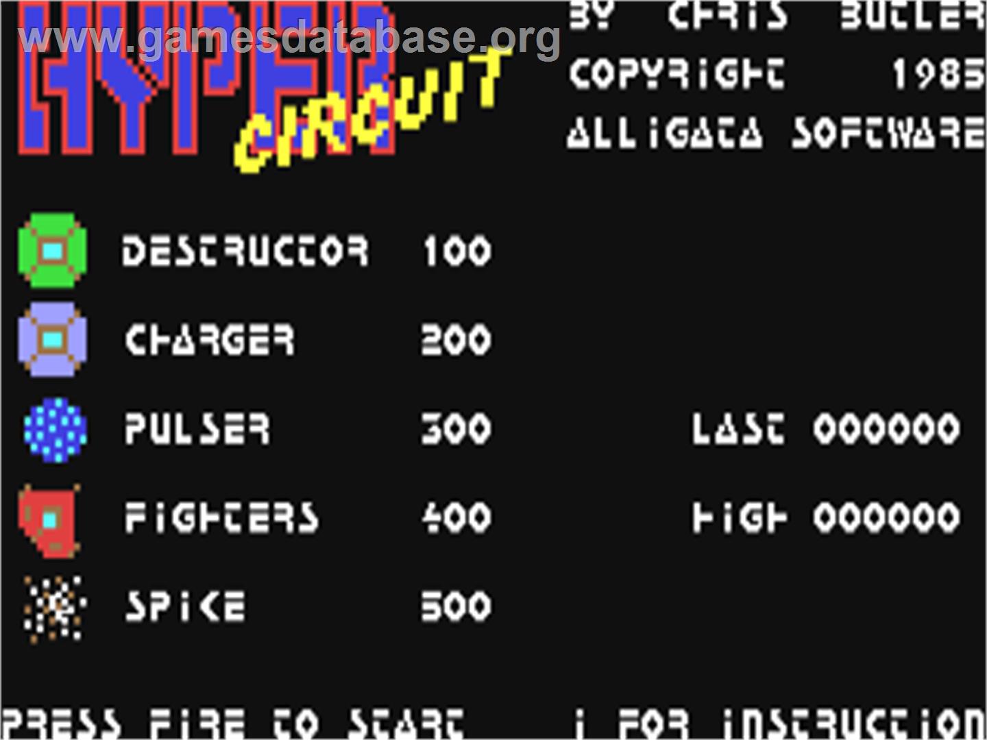 Hyper Circuit - Commodore 64 - Artwork - Title Screen