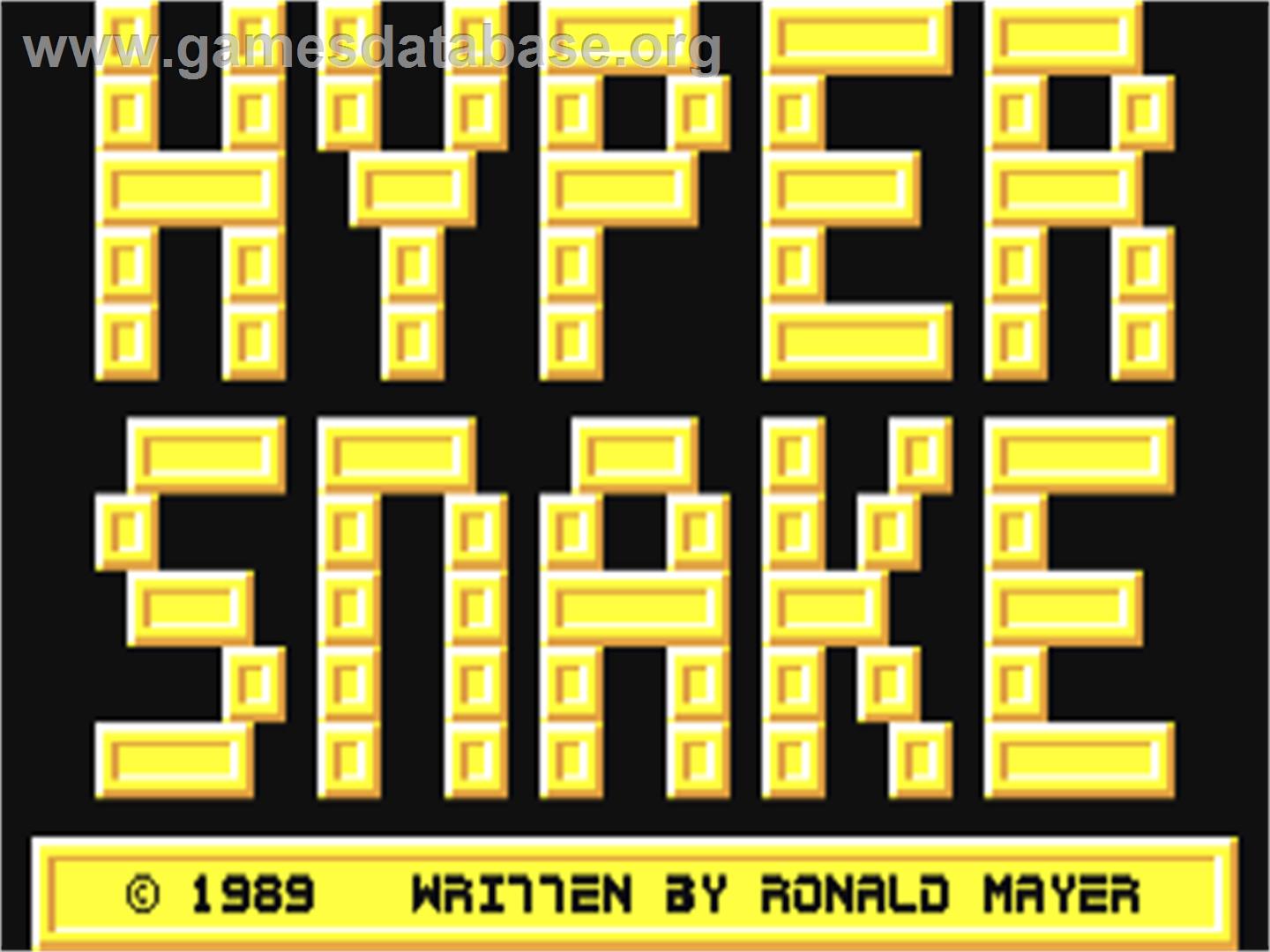 Hyper Snake - Commodore 64 - Artwork - Title Screen