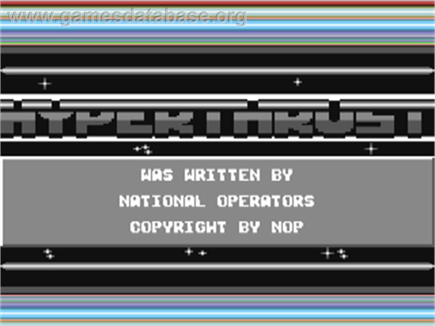 Hyperthrust - Commodore 64 - Artwork - Title Screen