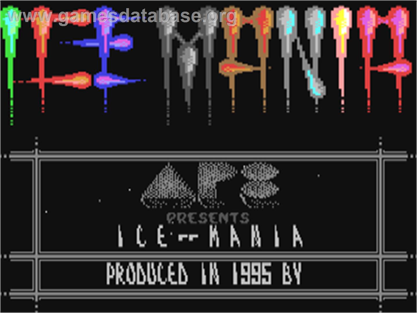 Ice-mania - Commodore 64 - Artwork - Title Screen