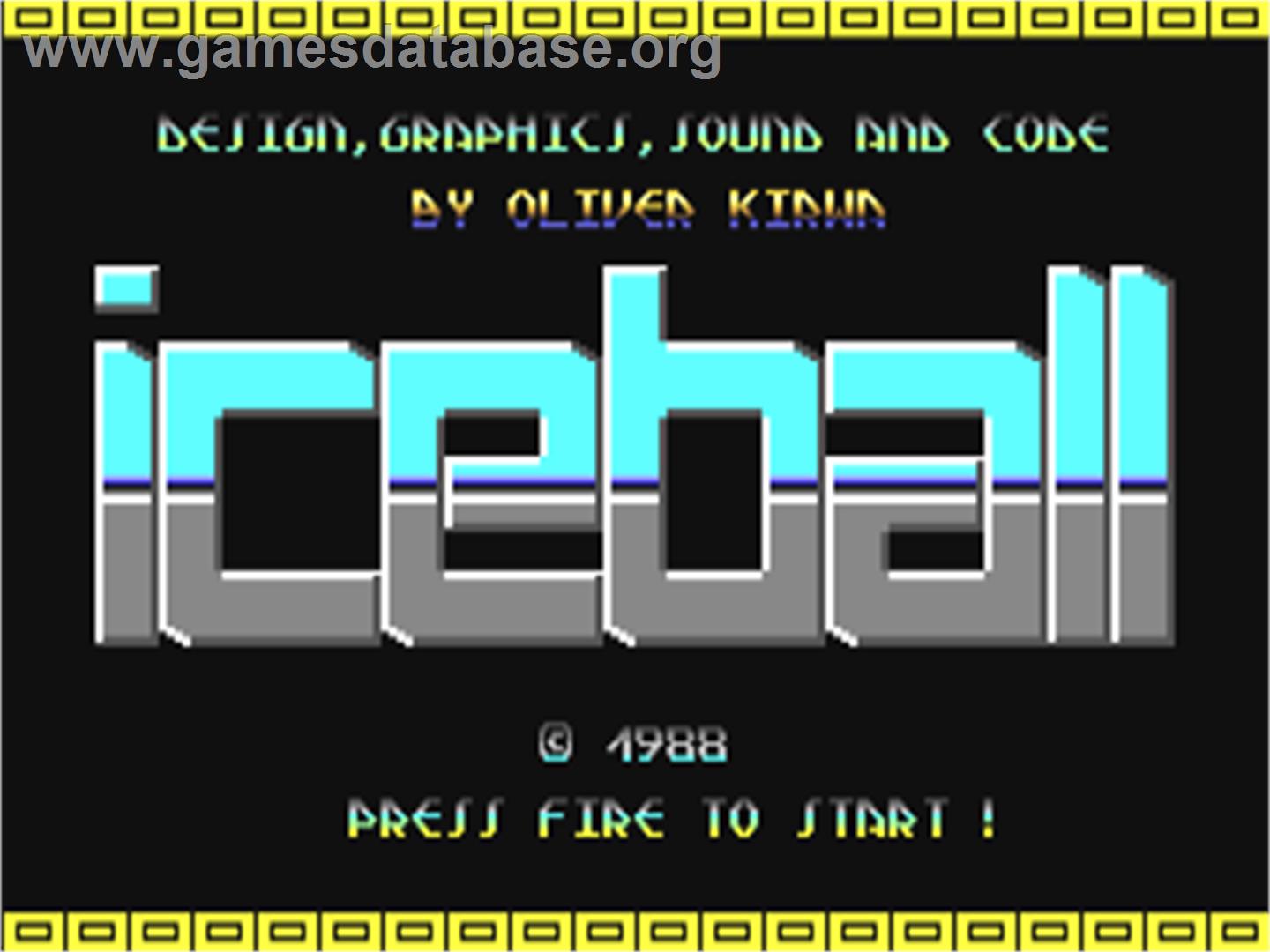 Iceball - Commodore 64 - Artwork - Title Screen
