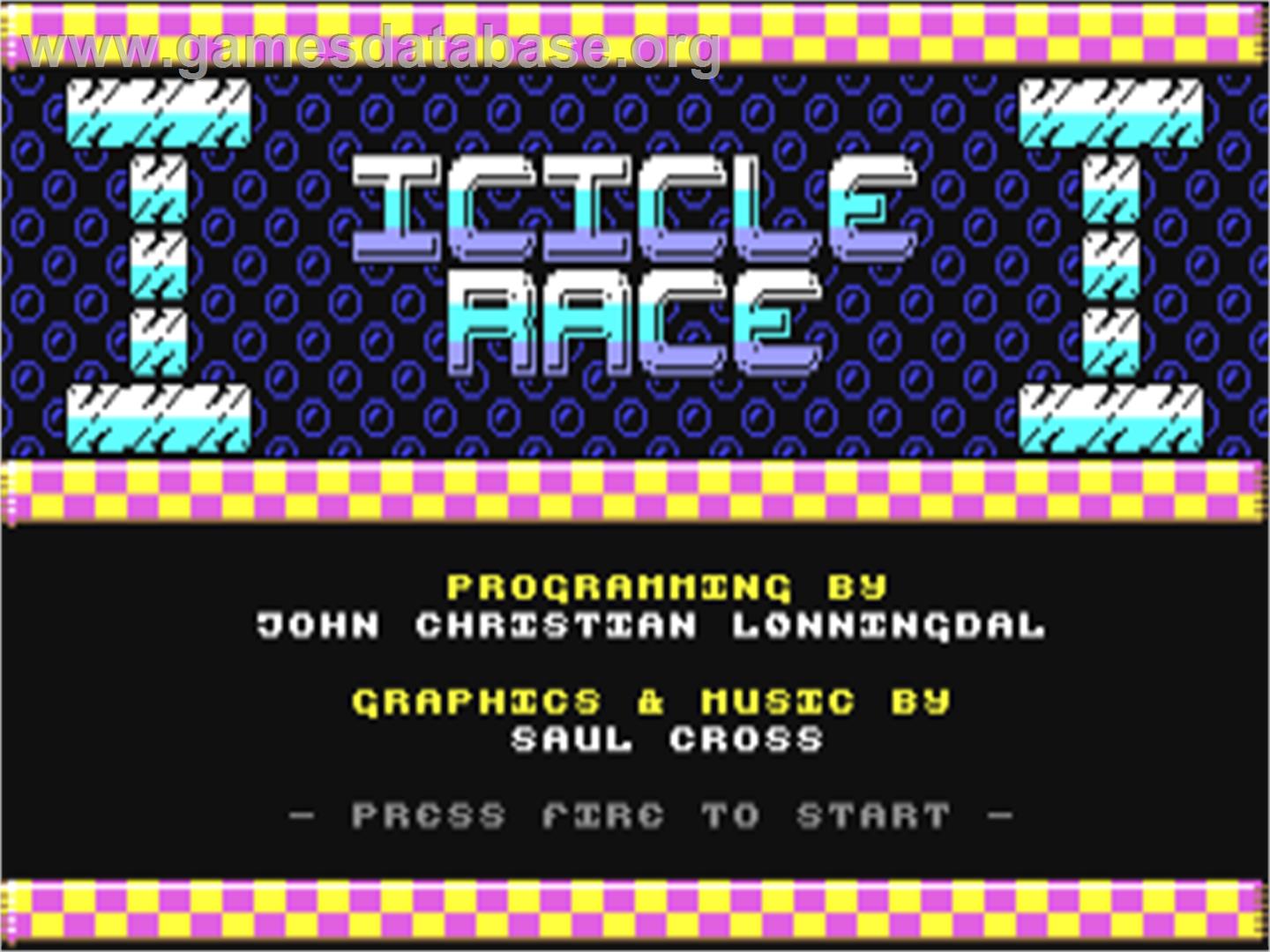 Icicle Race - Commodore 64 - Artwork - Title Screen