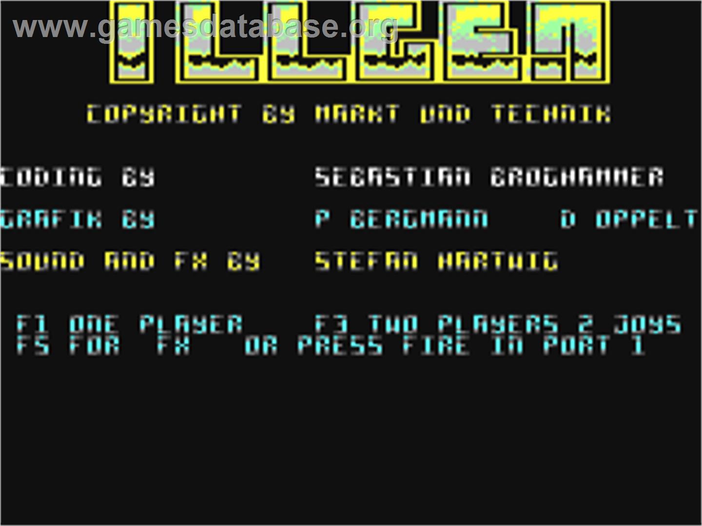 Illgen - Commodore 64 - Artwork - Title Screen