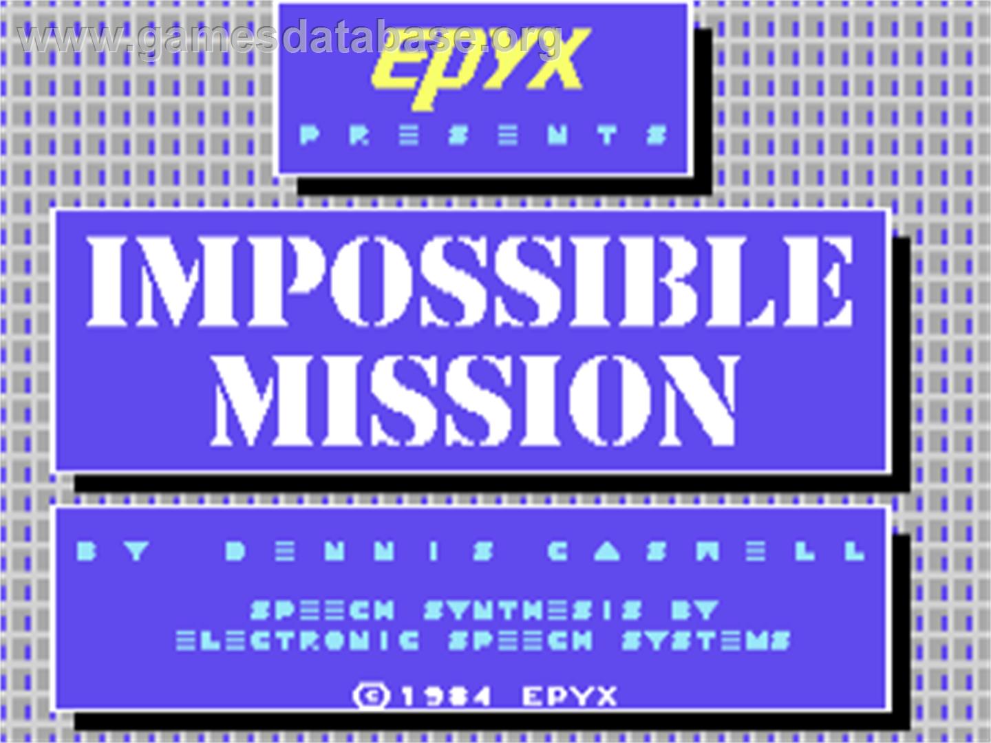 Impossible Mission - Commodore 64 - Artwork - Title Screen