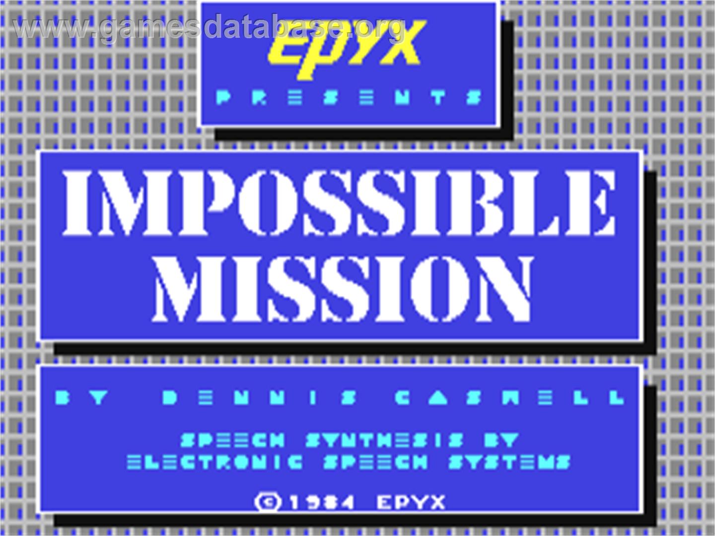 Impossible Mission - Commodore 64 - Artwork - Title Screen