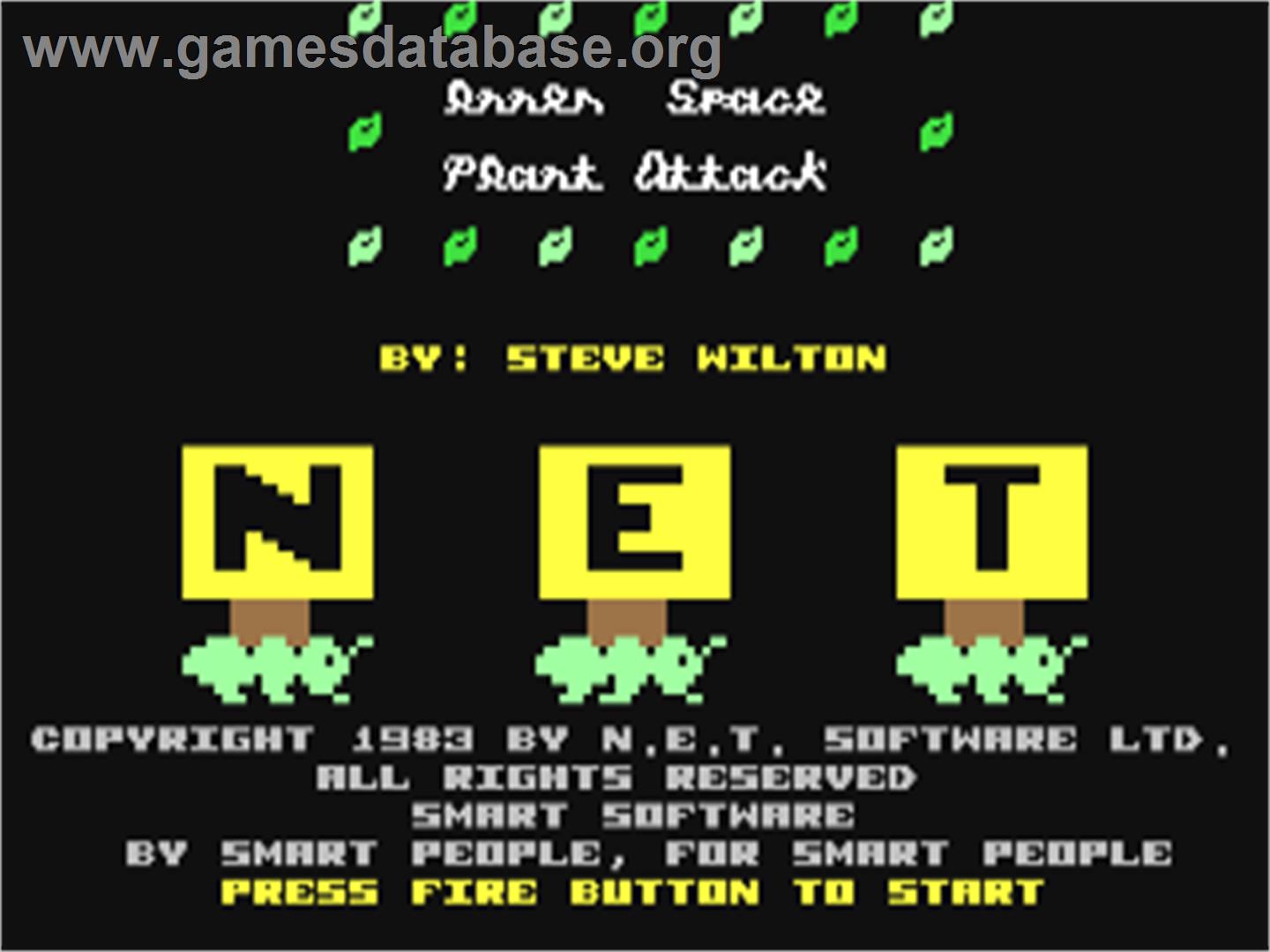 Inner Space Plant Attack - Commodore 64 - Artwork - Title Screen