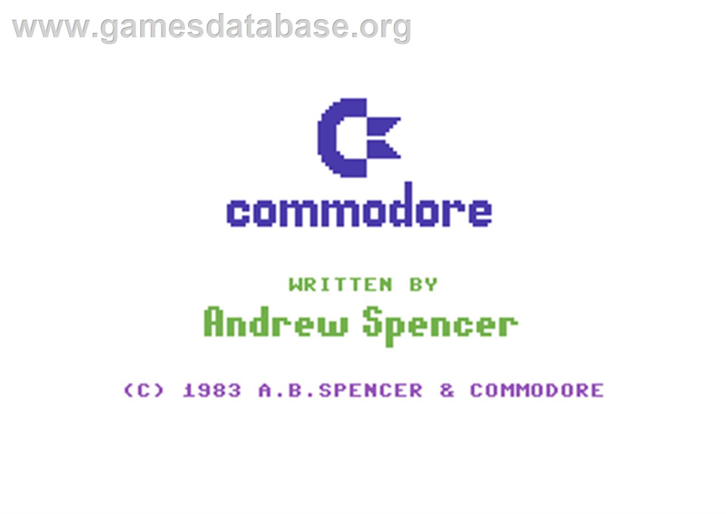 International Football - Commodore 64 - Artwork - Title Screen