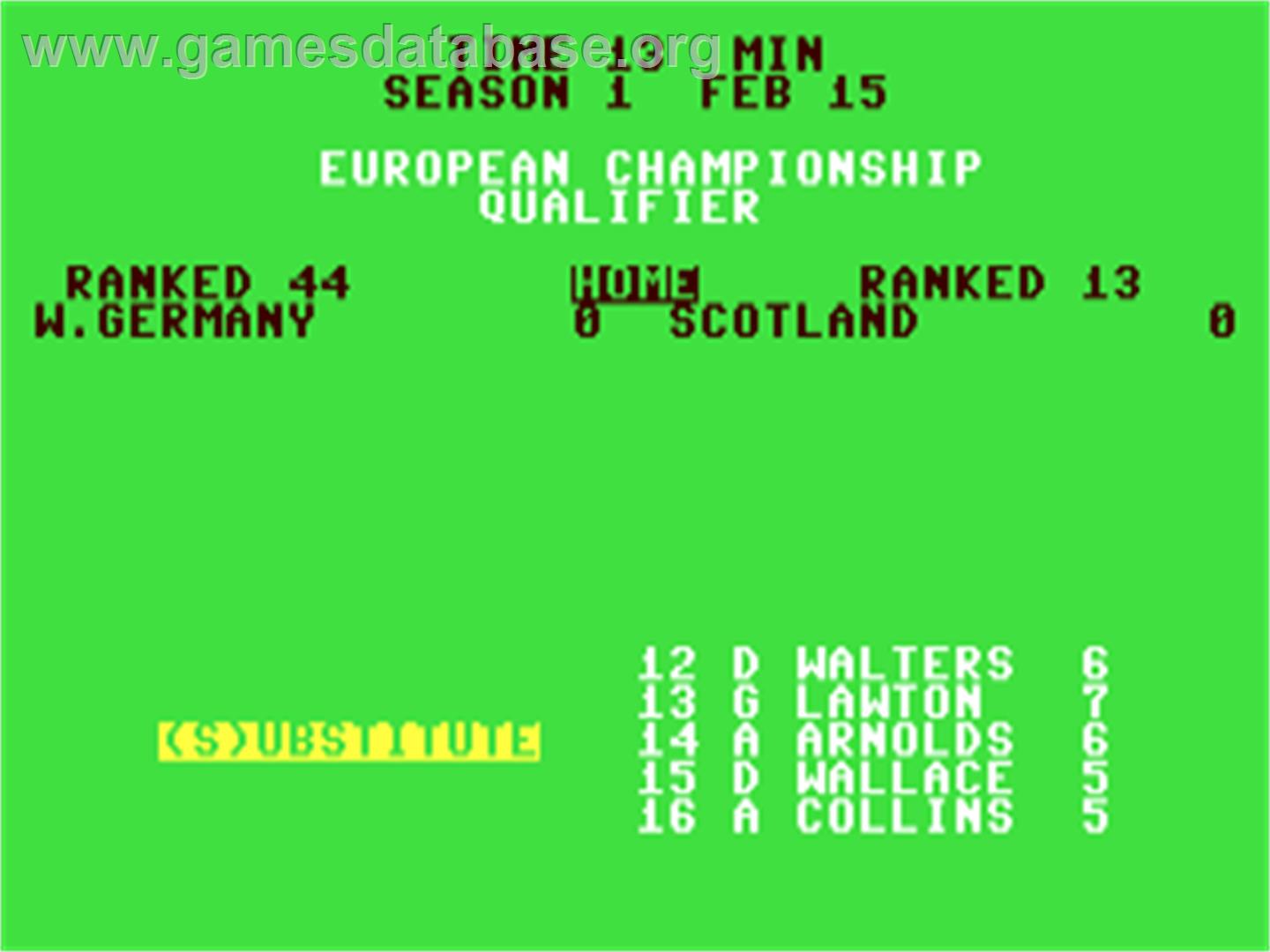 International Manager - Commodore 64 - Artwork - Title Screen