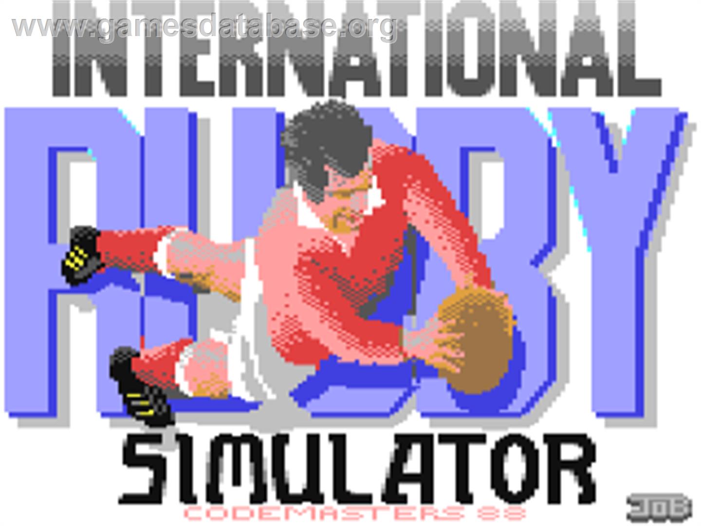 International Rugby Simulator - Commodore 64 - Artwork - Title Screen