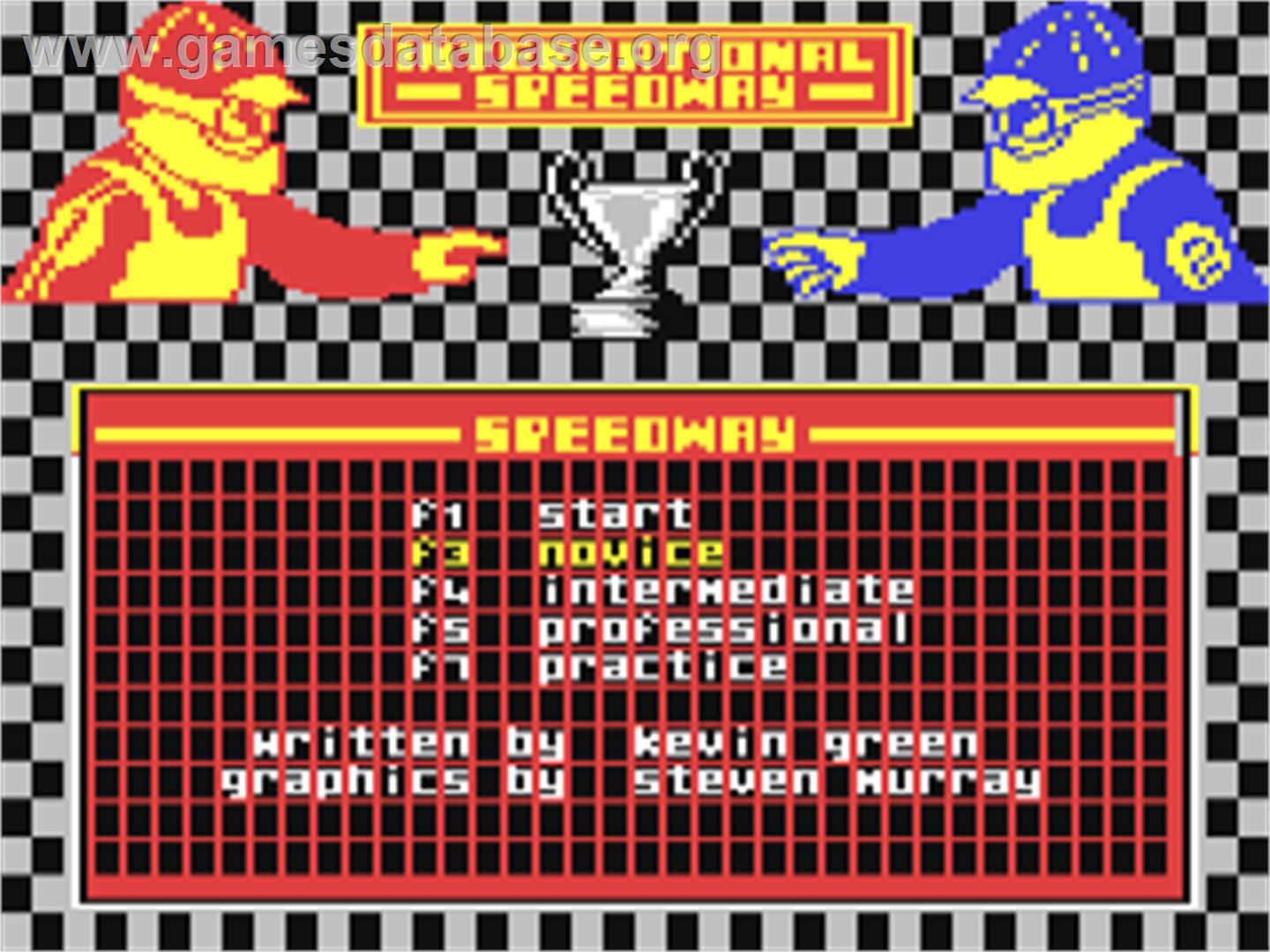 International Speedway - Commodore 64 - Artwork - Title Screen