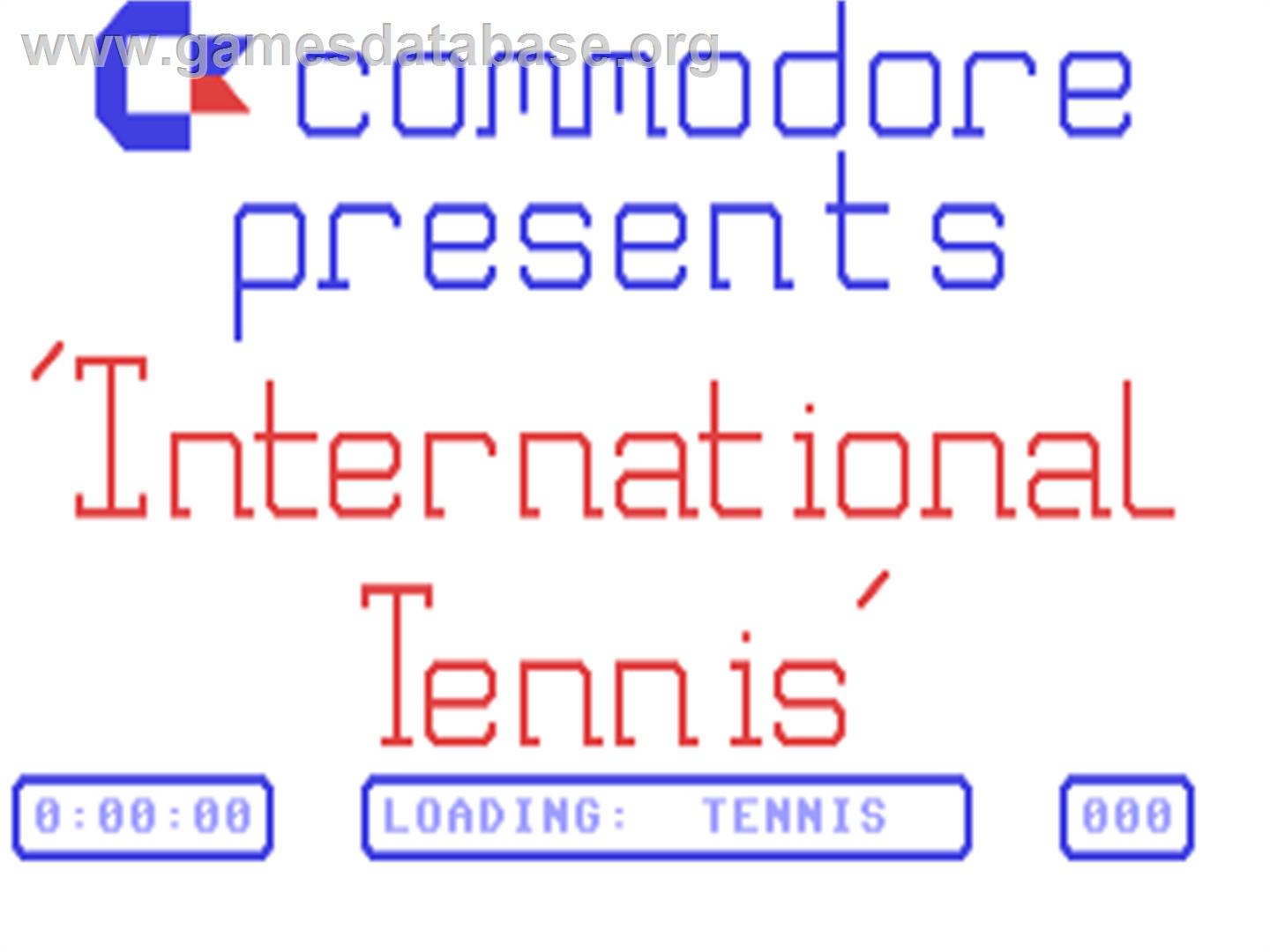 International Tennis (Zeppelin Games) - Commodore 64 - Artwork - Title Screen