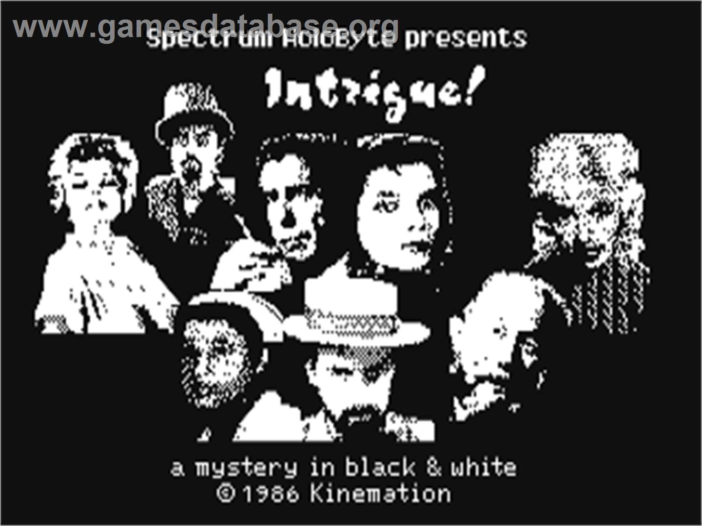 Intrigue! - Commodore 64 - Artwork - Title Screen