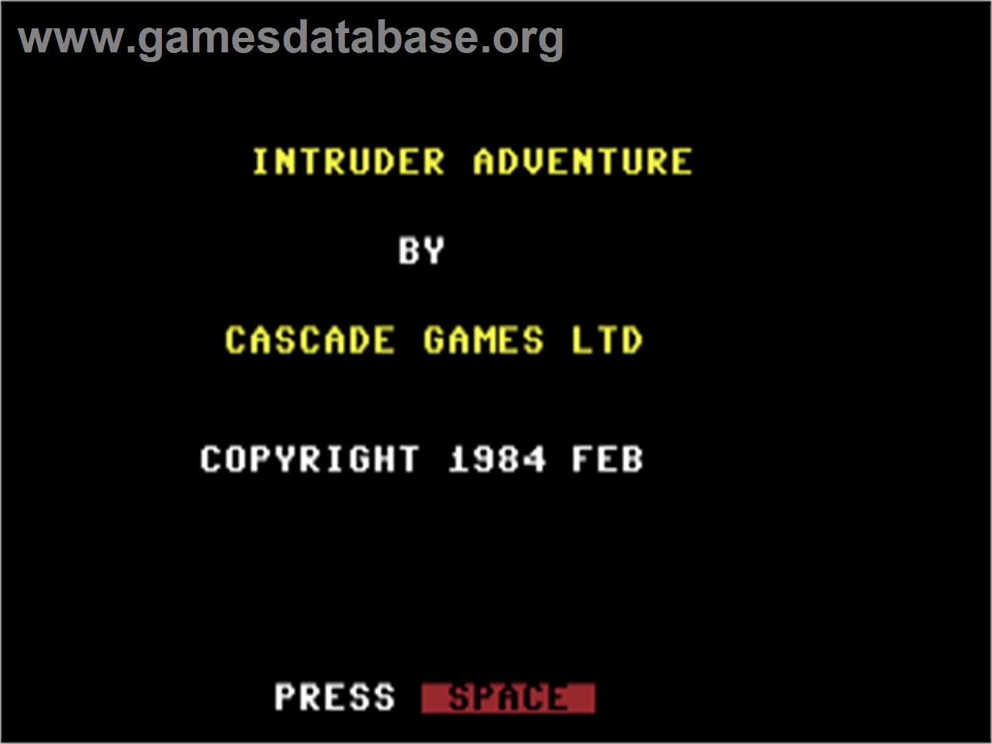 Intruder Adventure - Commodore 64 - Artwork - Title Screen