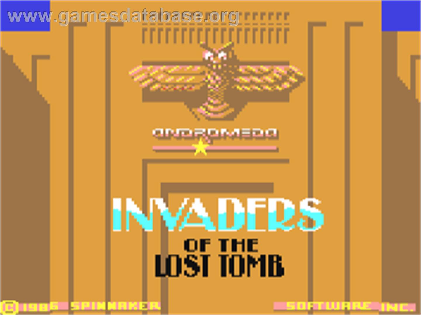 Invaders of the Lost Tomb - Commodore 64 - Artwork - Title Screen