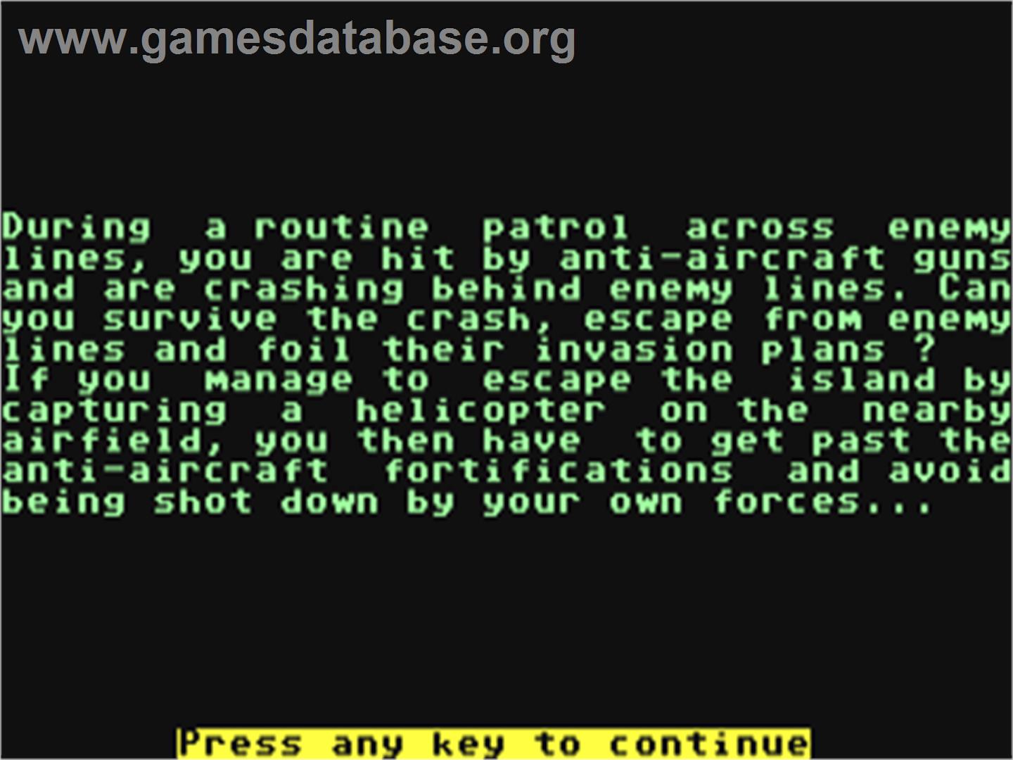 Island Of Spies - Commodore 64 - Artwork - Title Screen