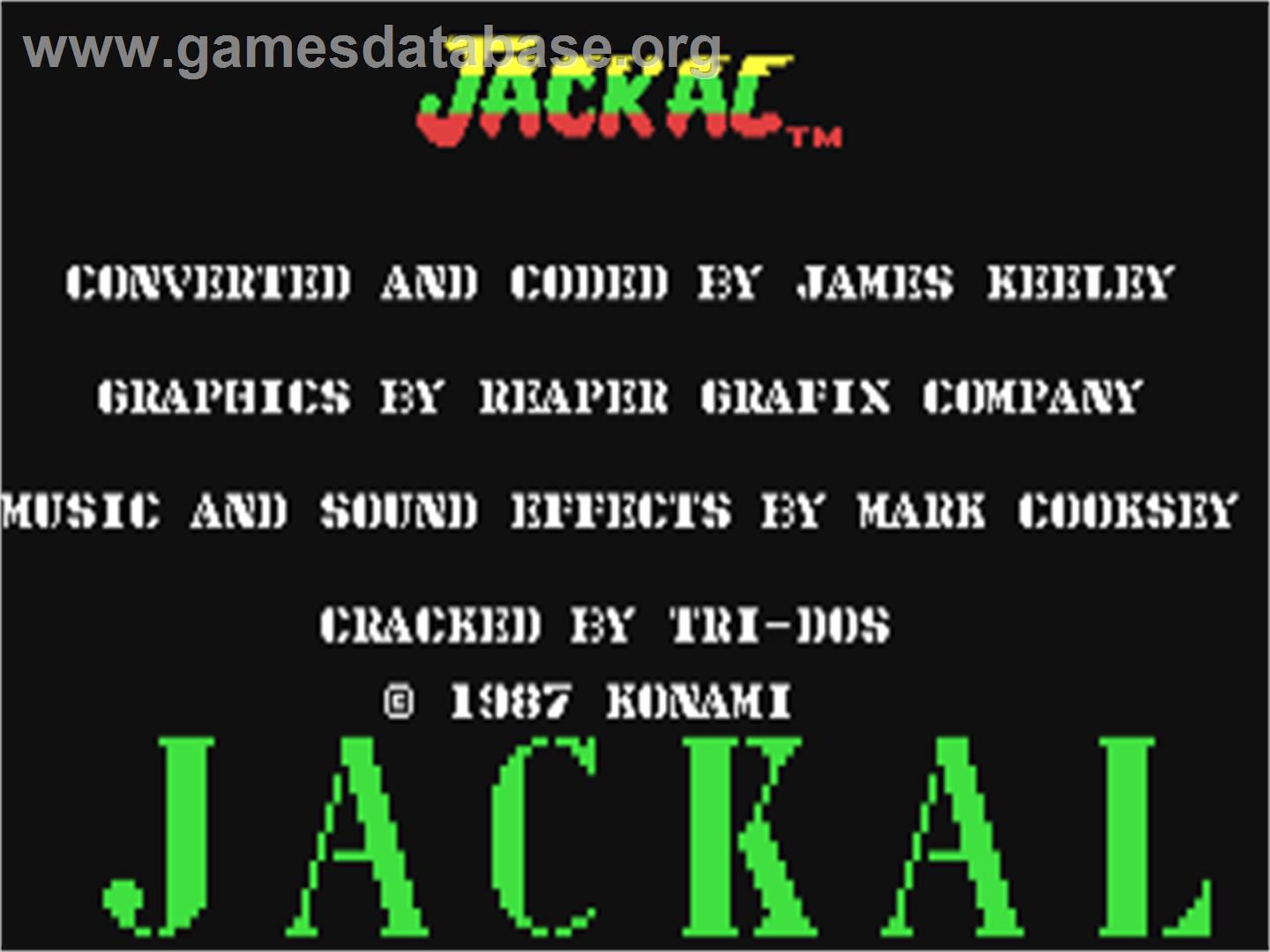 Jackal - Commodore 64 - Artwork - Title Screen