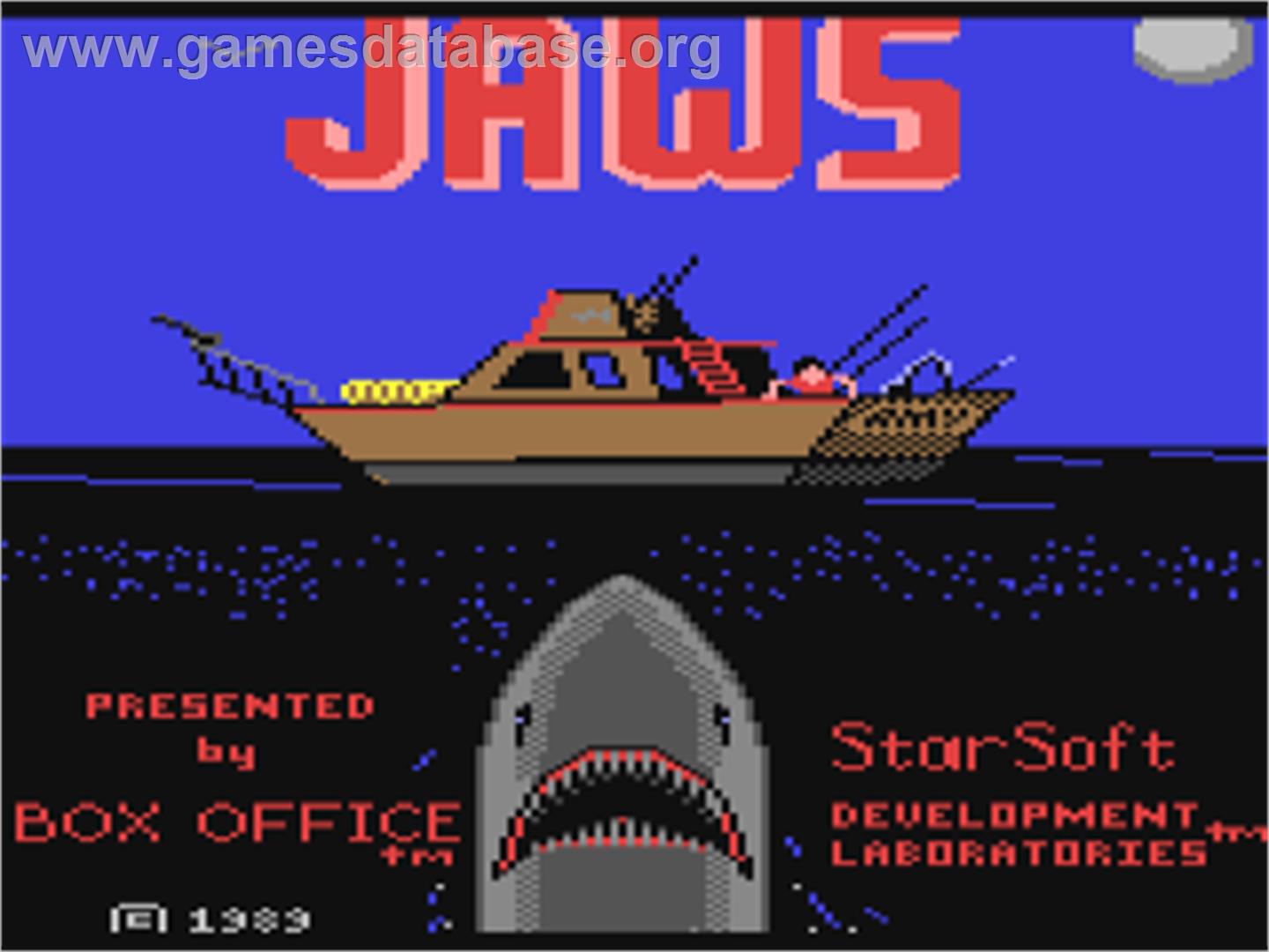 Jaws - Commodore 64 - Artwork - Title Screen