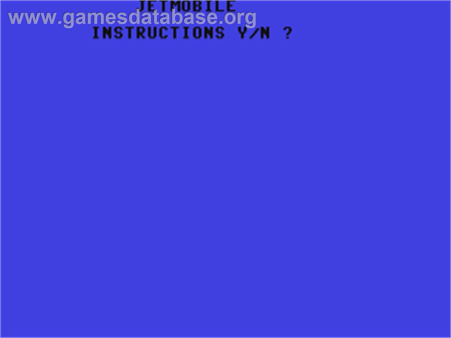 Jetmobile - Commodore 64 - Artwork - Title Screen