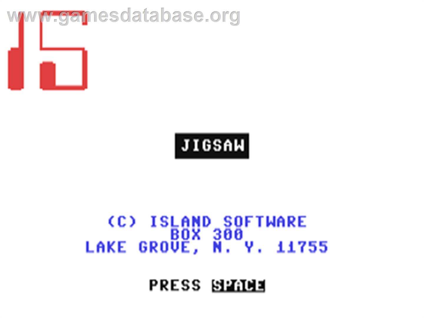 Jigsaw - Commodore 64 - Artwork - Title Screen