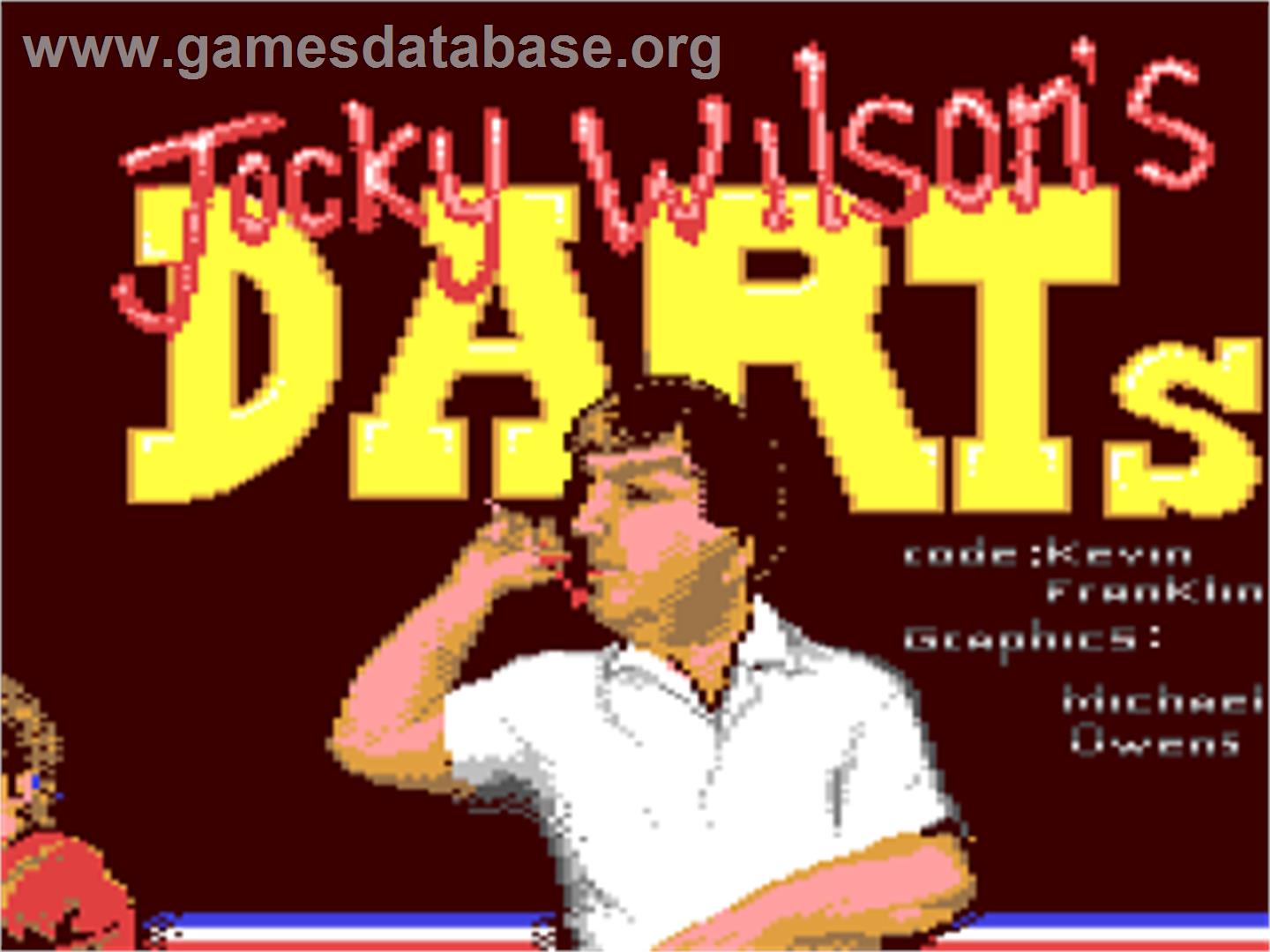 Jocky Wilson's Darts Challenge - Commodore 64 - Artwork - Title Screen