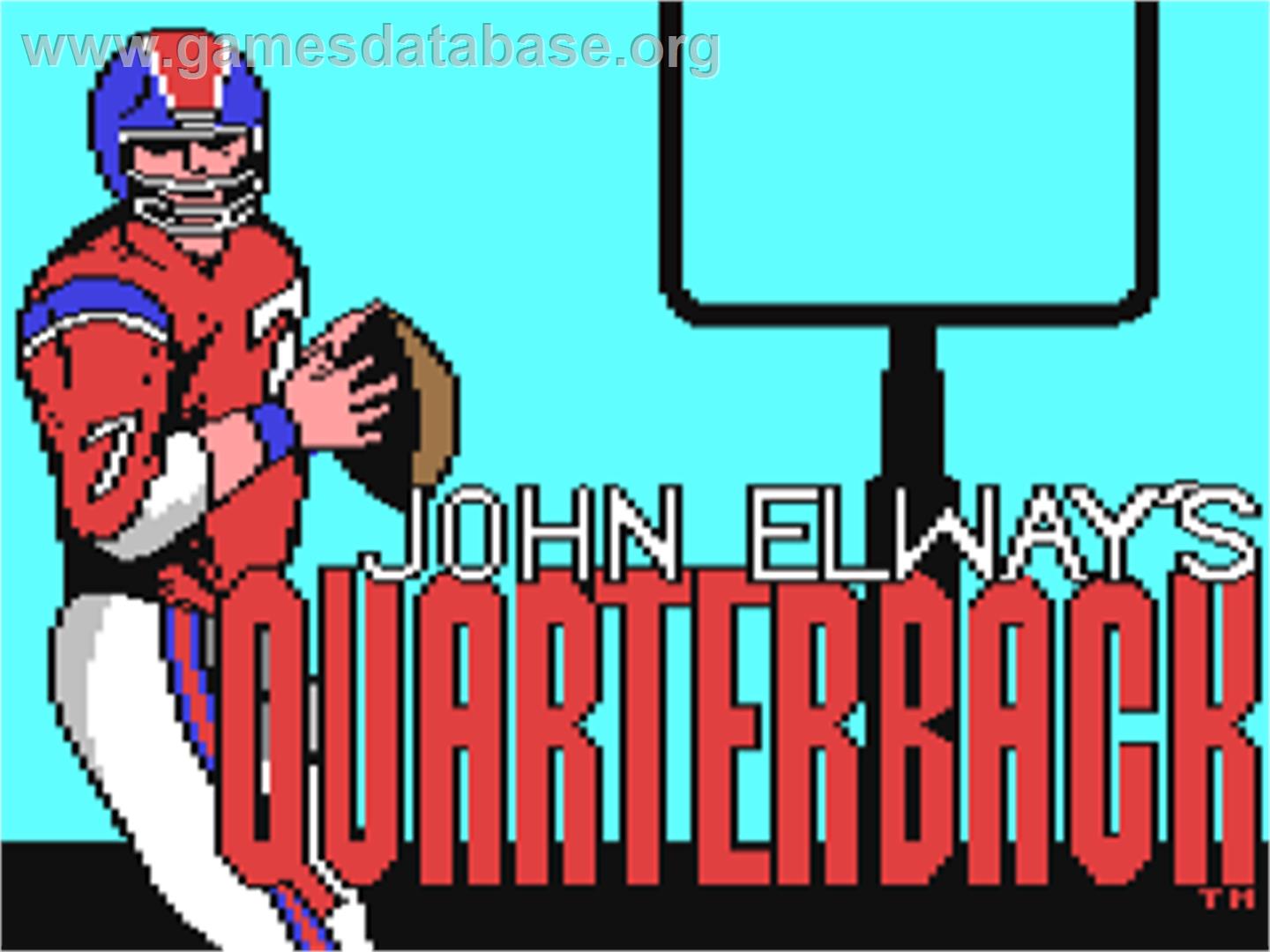 John Elway's Quarterback - Commodore 64 - Artwork - Title Screen