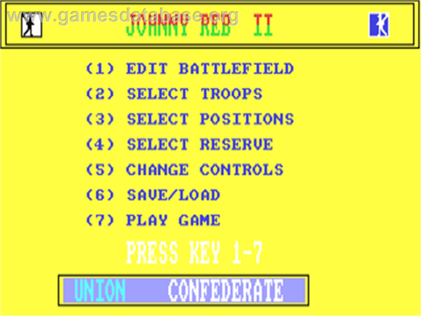Johnny Reb 2 - Commodore 64 - Artwork - Title Screen
