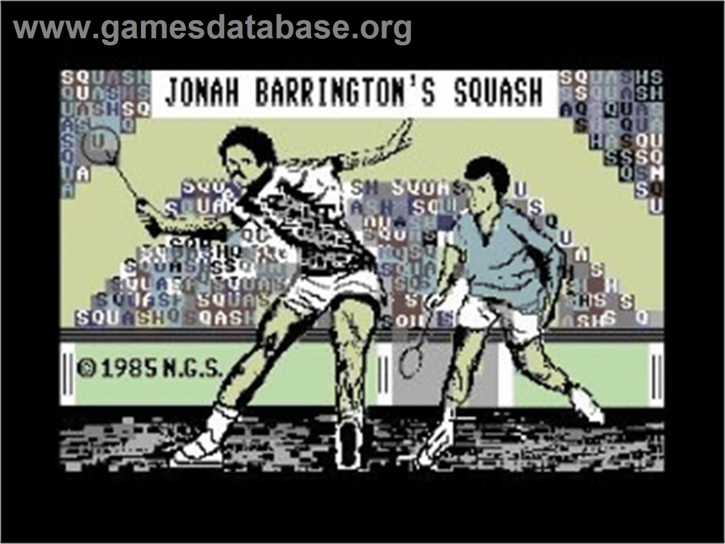 Jonah Barrington's Squash - Commodore 64 - Artwork - Title Screen