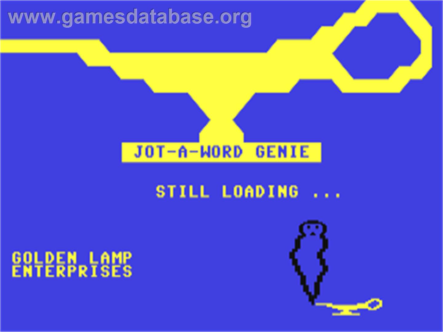 Jot-a-word Genie - Commodore 64 - Artwork - Title Screen