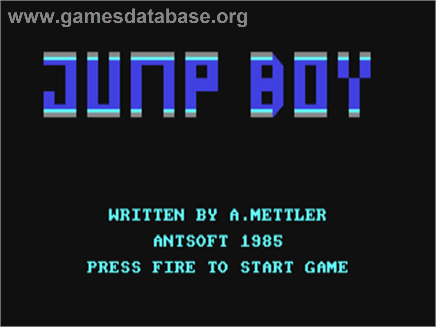 Jump Boy - Commodore 64 - Artwork - Title Screen