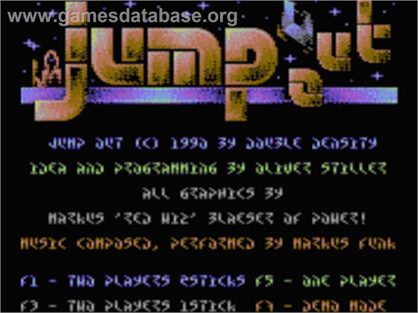 Jump Out - Commodore 64 - Artwork - Title Screen