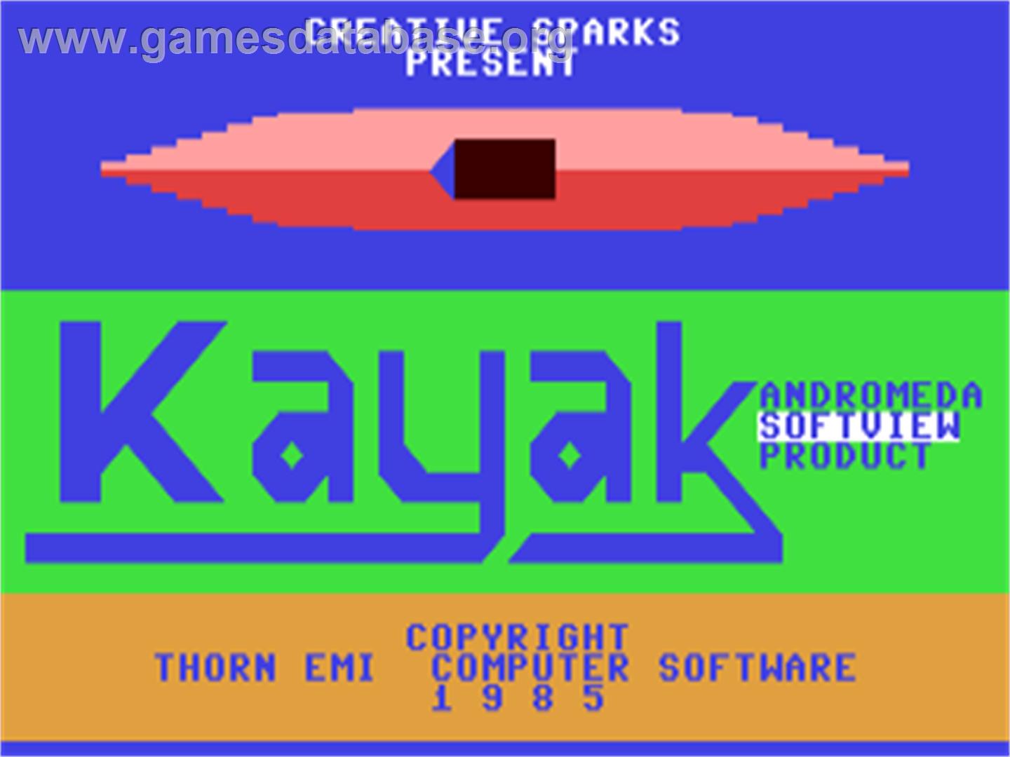 Kayak - Commodore 64 - Artwork - Title Screen