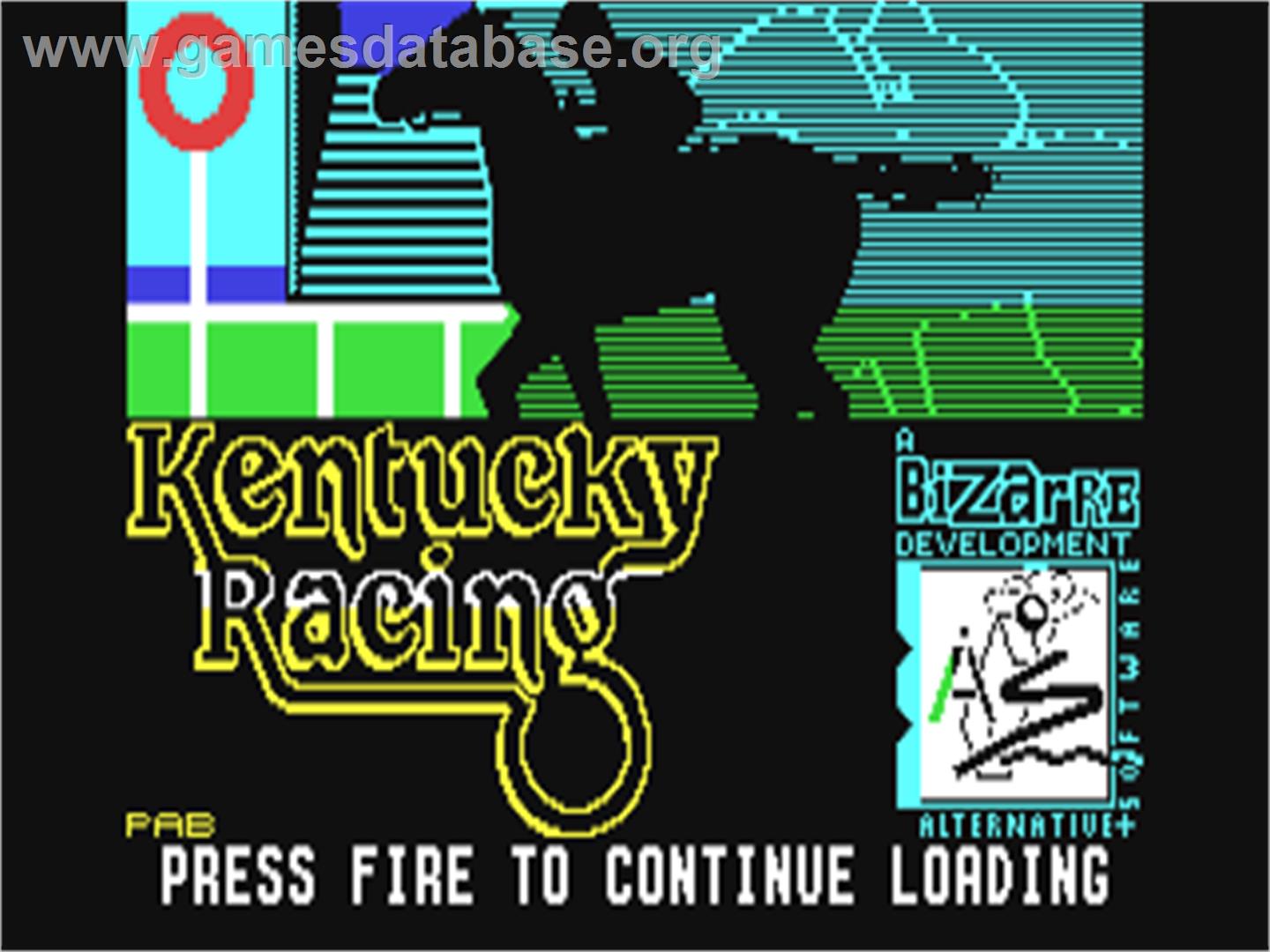 Kentucky Racing - Commodore 64 - Artwork - Title Screen