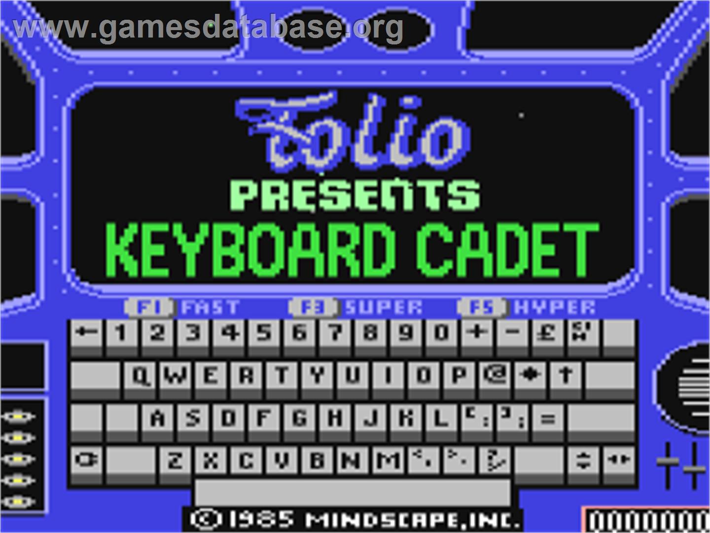 Keyboard Cadet - Commodore 64 - Artwork - Title Screen