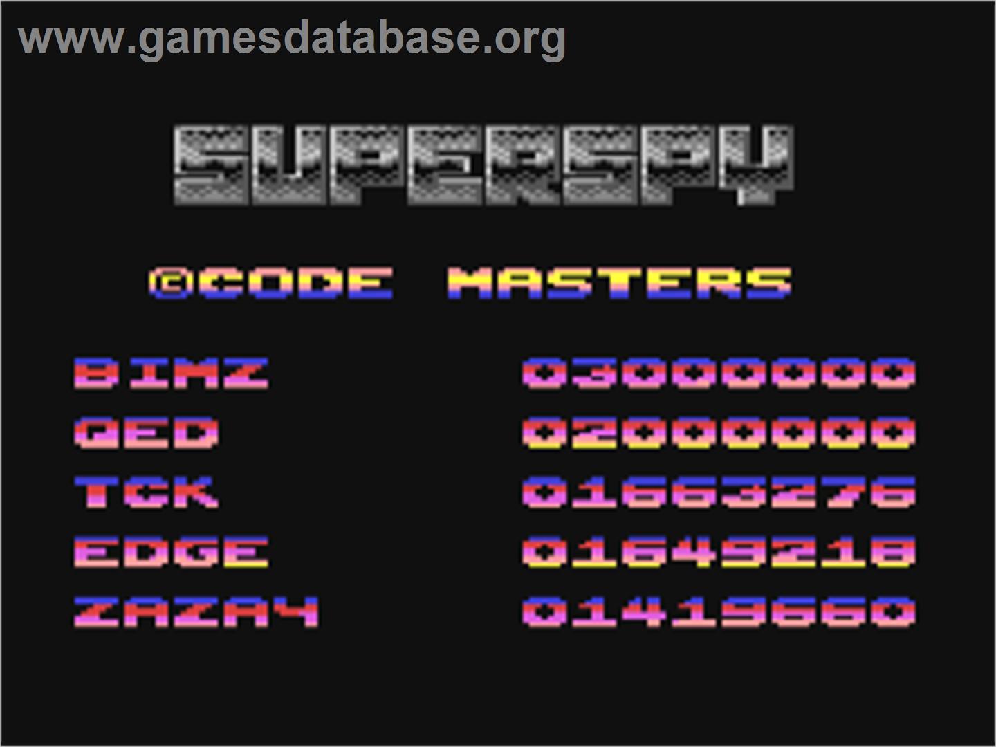 Kgb Superspy - Commodore 64 - Artwork - Title Screen