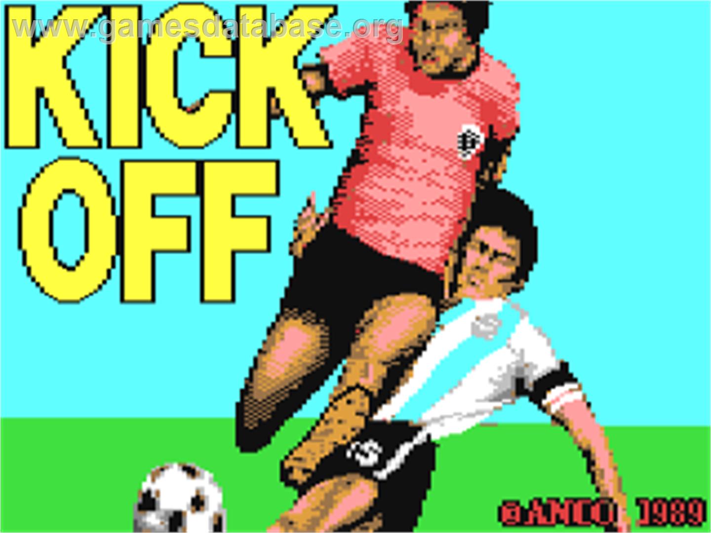 Kick Off - Commodore 64 - Artwork - Title Screen
