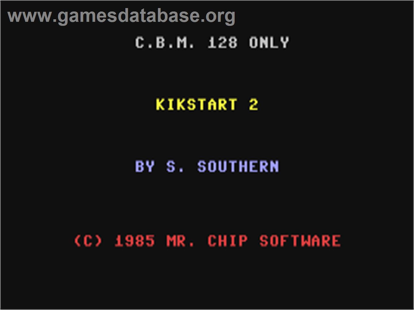 Kikstart 128 - Commodore 64 - Artwork - Title Screen