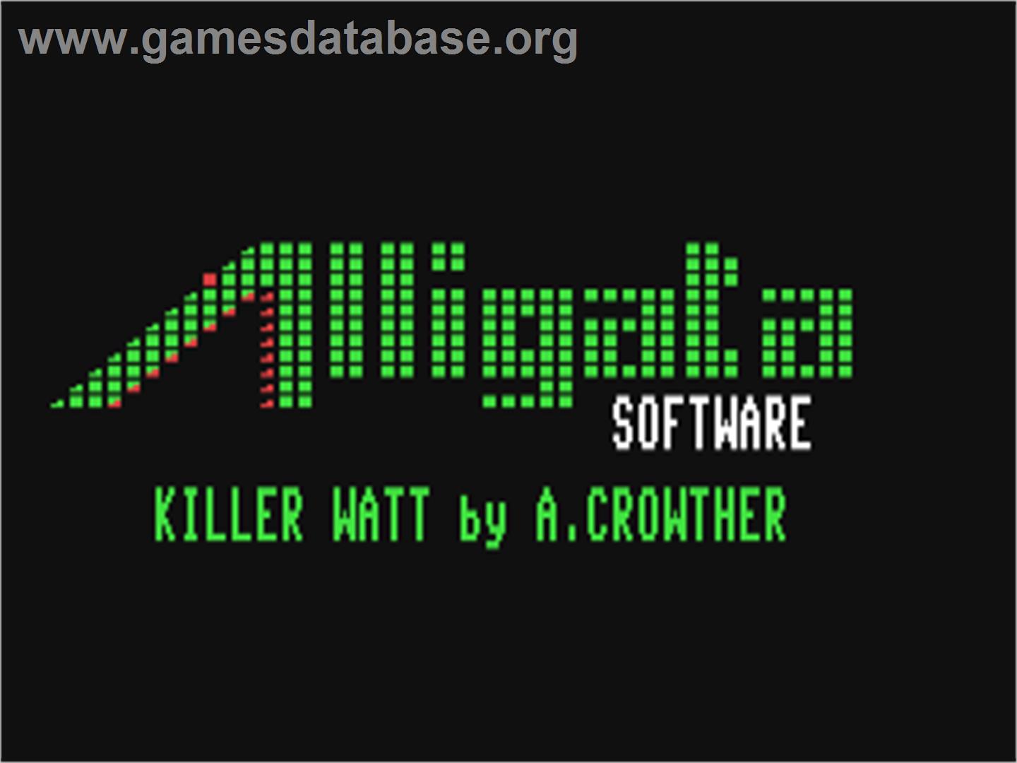 Killer Watt / Killerwatt - Commodore 64 - Artwork - Title Screen