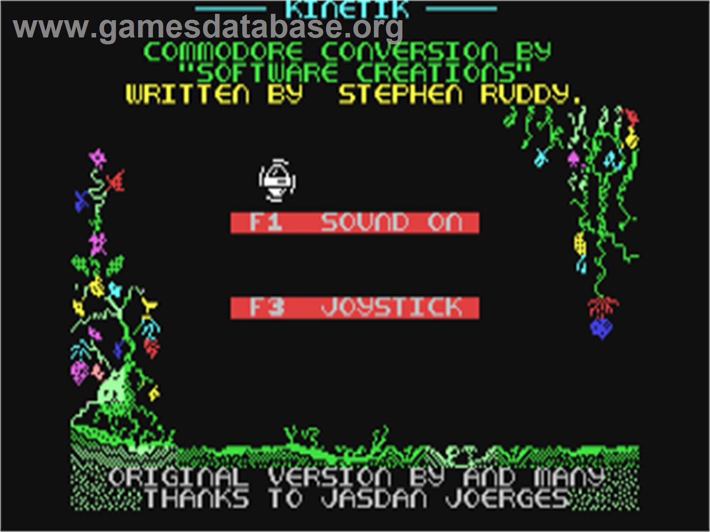Kinetik - Commodore 64 - Artwork - Title Screen