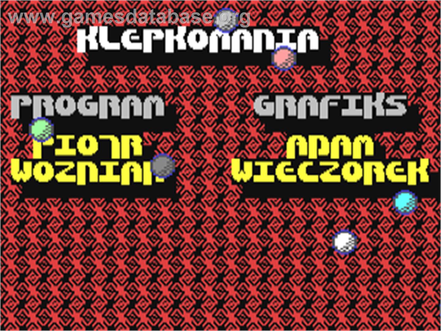 Klepkomania - Commodore 64 - Artwork - Title Screen